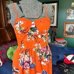 Floral Orange Sundress